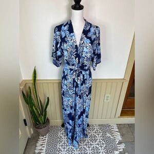 Lilly Pulitzer NWT Wisteria Maxi Dress 6 Blue Floral Resort Wedding Vacation